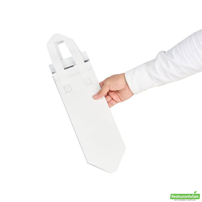 Wholesale Restaurantware Bag Tek White Insulated Take Out Bag - Tamper-Evident - 4 3/4 X 4 X 11 - 100 Count Box- Bulk