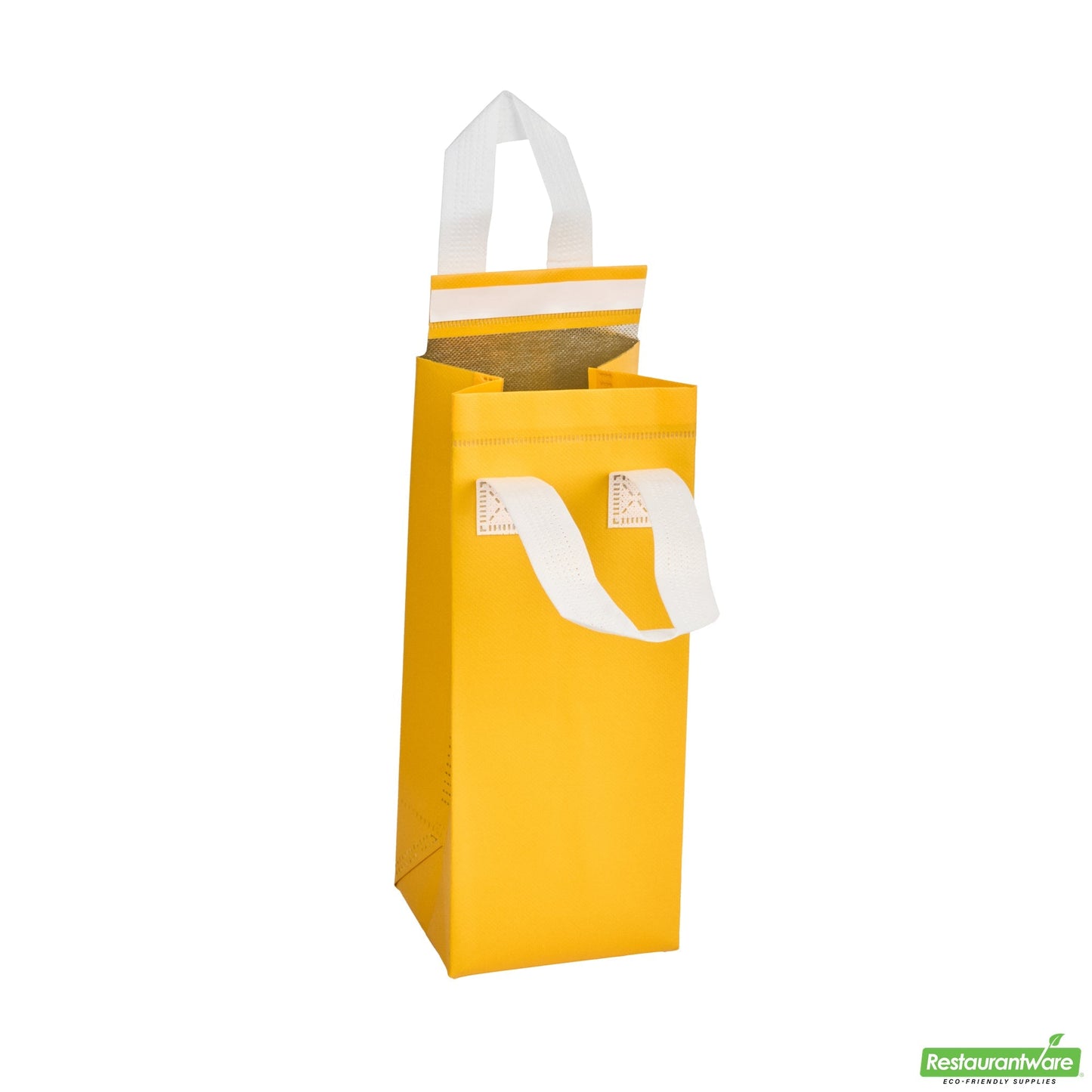 Wholesale Restaurantware Bag Tek Yellow Insulated Take Out Bag - Tamper-Evident - 4 3/4 X 4 X 11 - 25 Count Box- Bulk