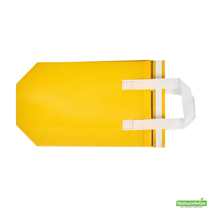 Wholesale Restaurantware Bag Tek Yellow Insulated Take Out Bag - Tamper-Evident - 8 1/4 X 4 1/4 X 10 3/4 - 100 Count Box- Bulk
