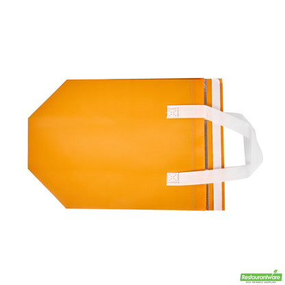 Wholesale Restaurantware Bag Tek Orange Insulated Take Out Bag - Tamper-Evident - 9 1/2 X 6 X 10 1/4 - 100 Count Box- Bulk