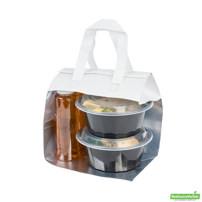Wholesale Restaurantware Bag Tek White Insulated Take Out Bag - Tamper-Evident - 9 1/2 X 6 X 10 1/4 - 25 Count Box- Bulk