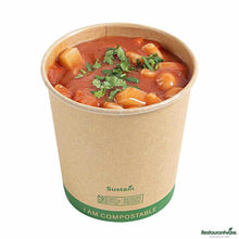 Wholesale Restaurantware Sustain 24 Oz Round Kraft Paper Soup Container 25 ct- Bulk