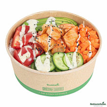 Wholesale Restaurantware Sustain 37 Oz Round Kraft Paper Take Out Container 50 ct- Bulk