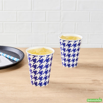 Wholesale Restaurantware RW Base 12 Oz Round White Paper Cold Cup - 3 1/2 X 3 1/2 X 4 1/4 - 25 Count Box- Bulk