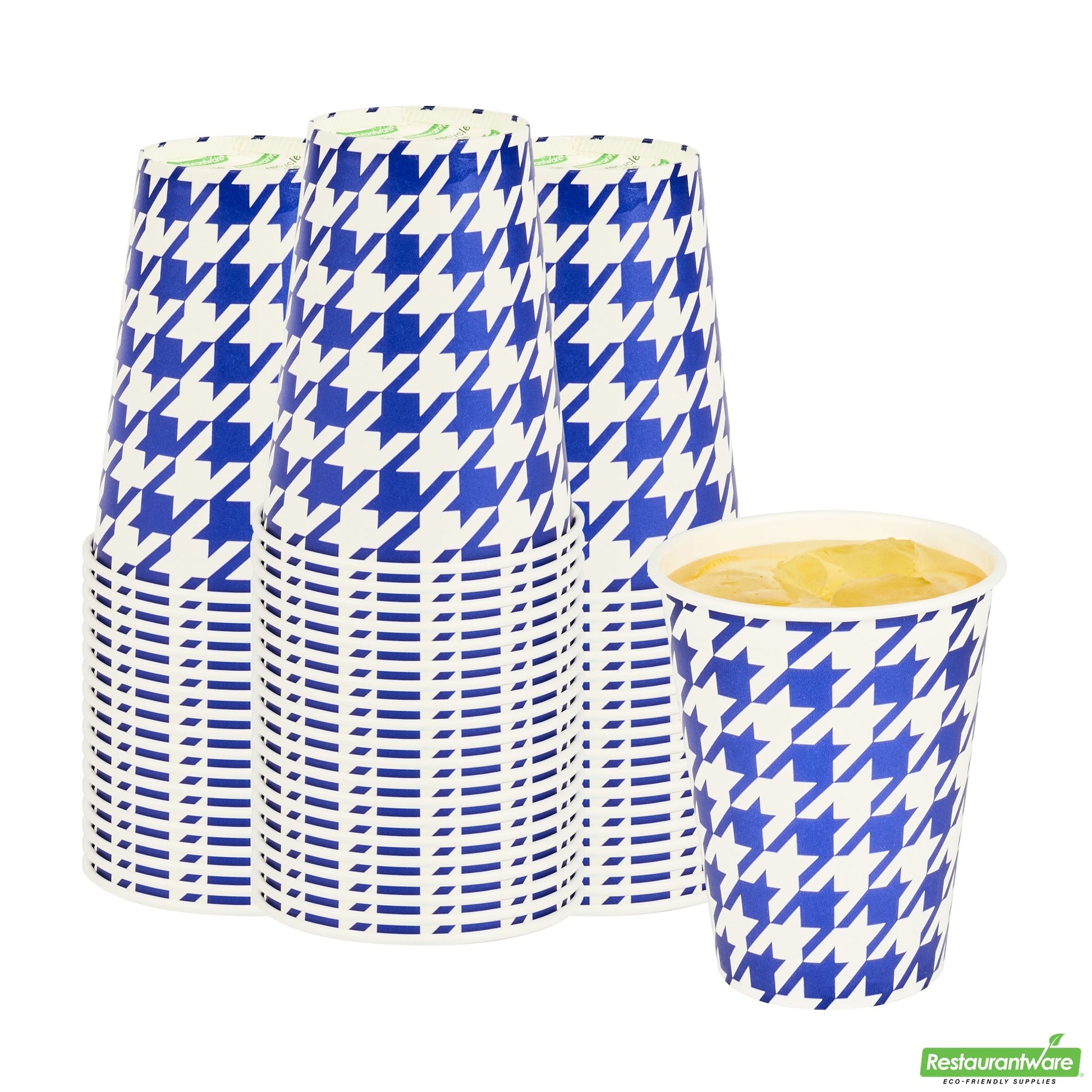 Wholesale Restaurantware RW Base 12 Oz Round White Paper Cold Cup - 3 1/2 X 3 1/2 X 4 1/4 - 25 Count Box- Bulk