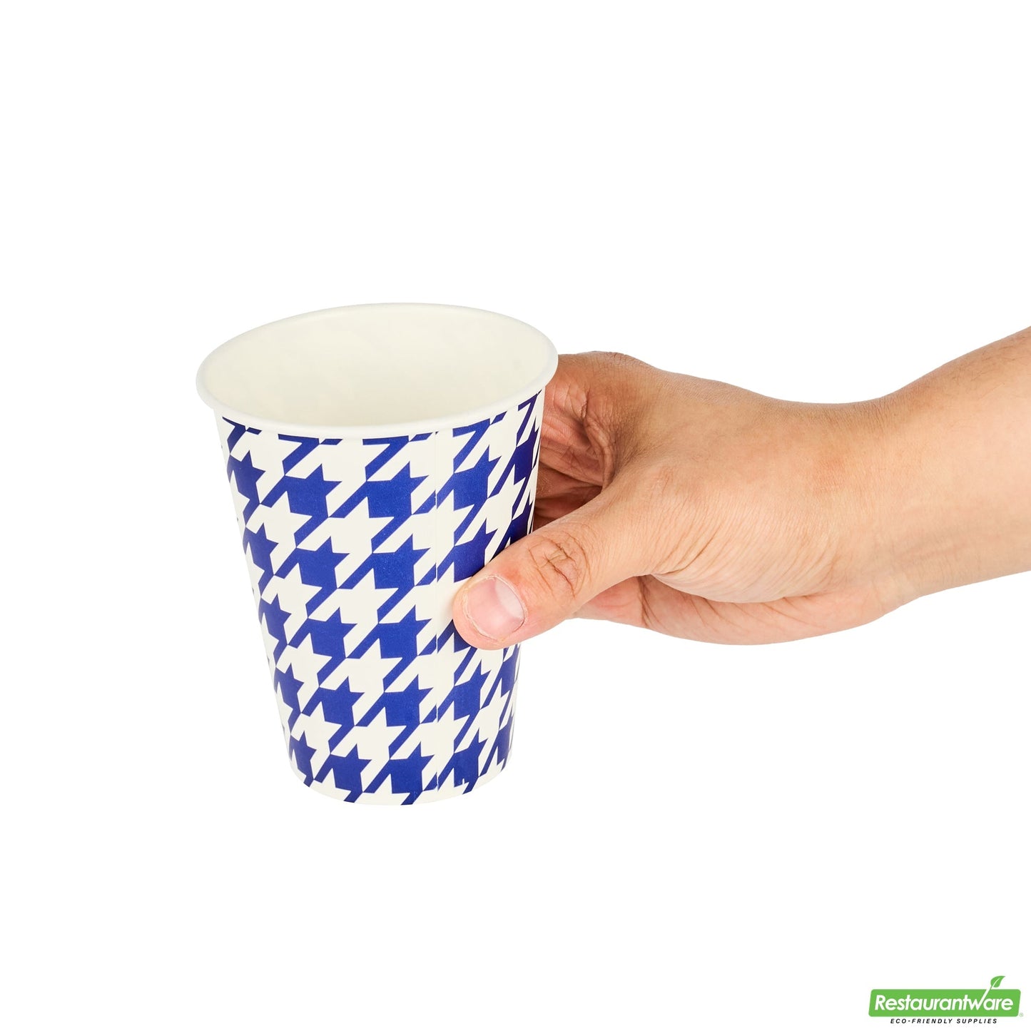 Wholesale Restaurantware RW Base 12 Oz Round White Paper Cold Cup - 3 1/2 X 3 1/2 X 4 1/4 - 25 Count Box- Bulk