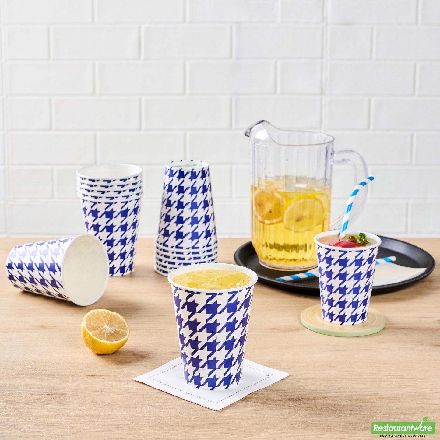 Wholesale Restaurantware RW Base 12 Oz Round White Paper Cold Cup - 3 1/2 X 3 1/2 X 4 1/4 - 500 Count Box- Bulk