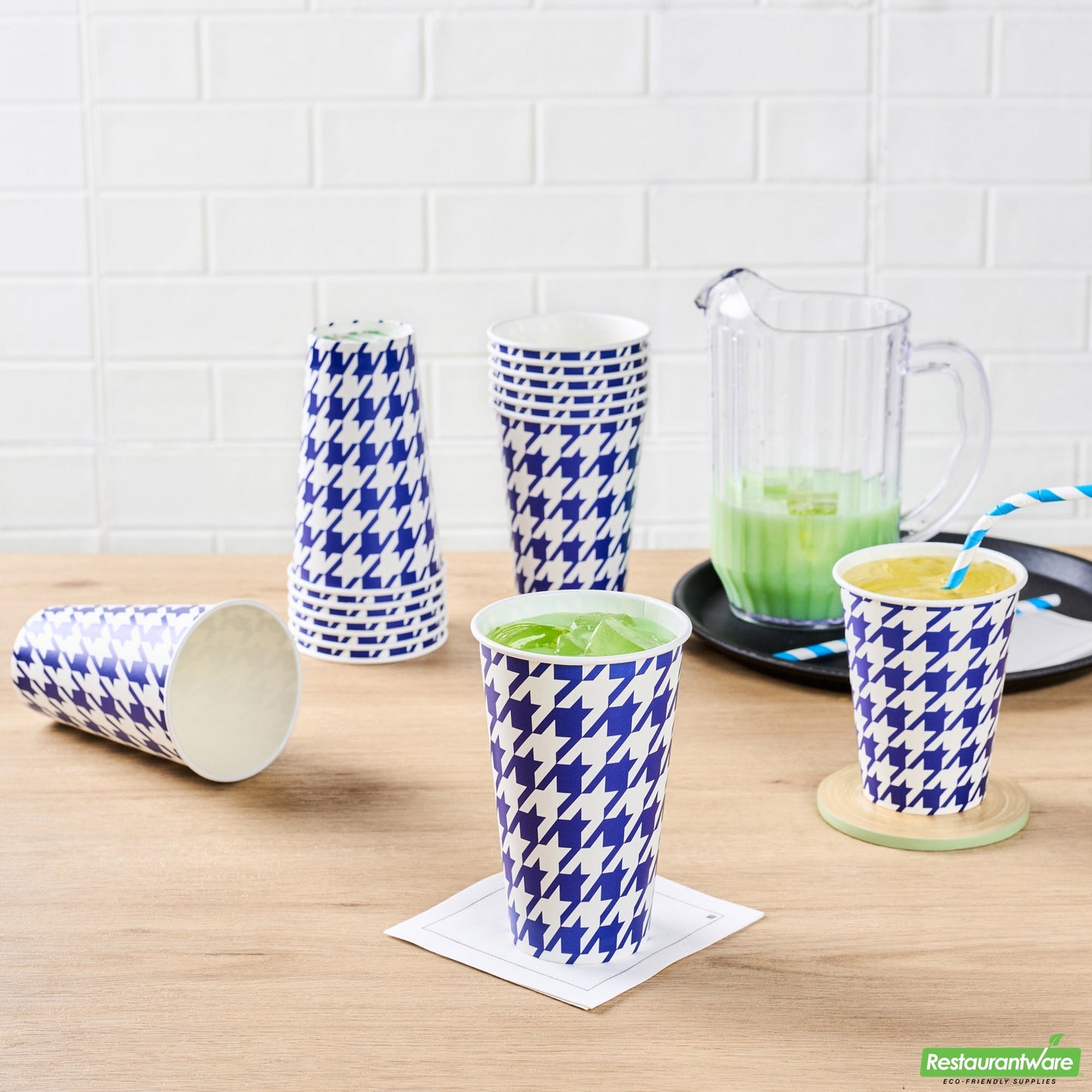 Wholesale Restaurantware RW Base 16 Oz Round White Paper Cold Cup - 3 1/2 X 3 1/2 X 5 1/2 - 25 Count Box- Bulk