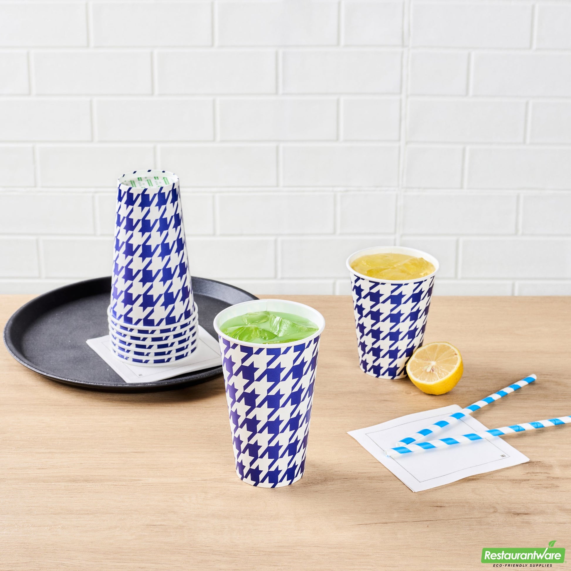 Wholesale Restaurantware RW Base 16 Oz Round White Paper Cold Cup - 3 1/2 X 3 1/2 X 5 1/2 - 25 Count Box- Bulk