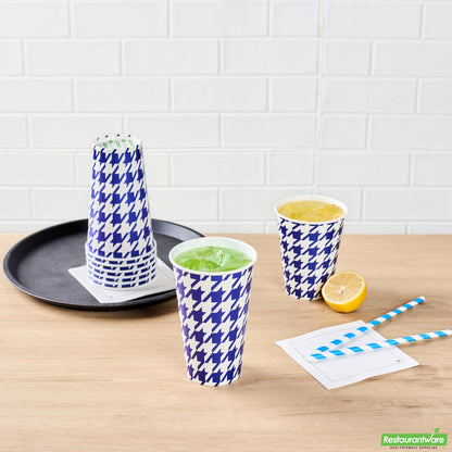 Wholesale Restaurantware RW Base 16 Oz Round White Paper Cold Cup - 3 1/2 X 3 1/2 X 5 1/2 - 25 Count Box- Bulk