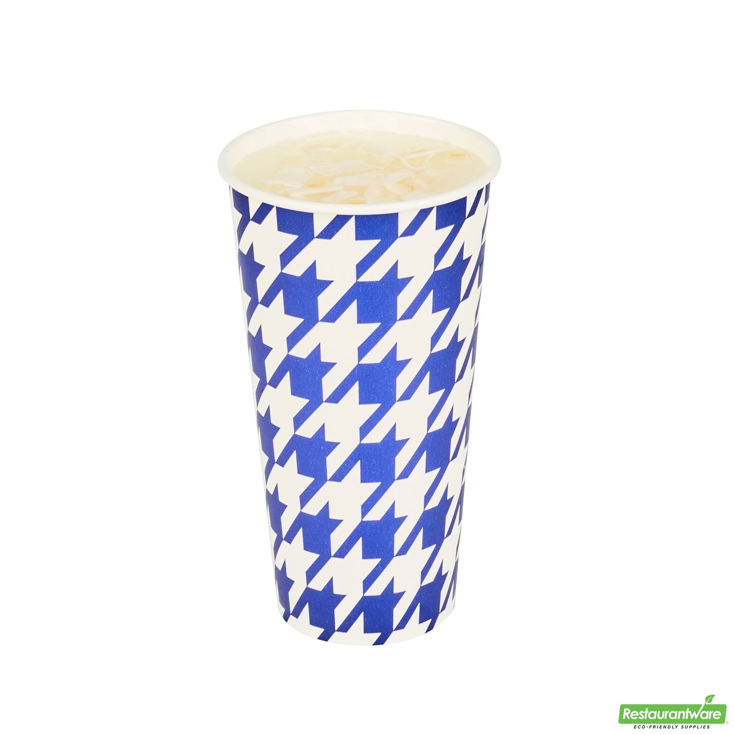 Wholesale Restaurantware RW Base 20 Oz Round White Paper Cold Cup - 3 1/2 X 3 1/2 X 6 1/4 - 25 Count Box- Bulk