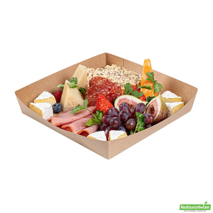 Wholesale Restaurantware Cater Tek Kraft Paper Insert - Fits Square Catering Box - 8" X 8'' X 1 1/2'' - 100 Count Box- Bulk
