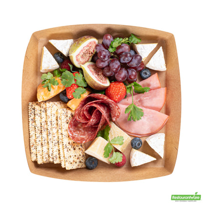 Wholesale Restaurantware Cater Tek Kraft Paper Insert - Fits Square Catering Box - 8" X 8'' X 1 1/2'' - 100 Count Box- Bulk