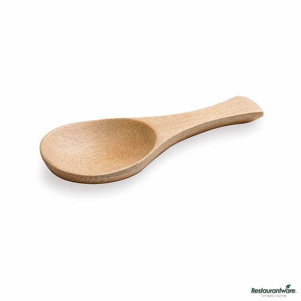 Wholesale Restaurantware Natural Bamboo Spoon Carved 100 ct- Bulk