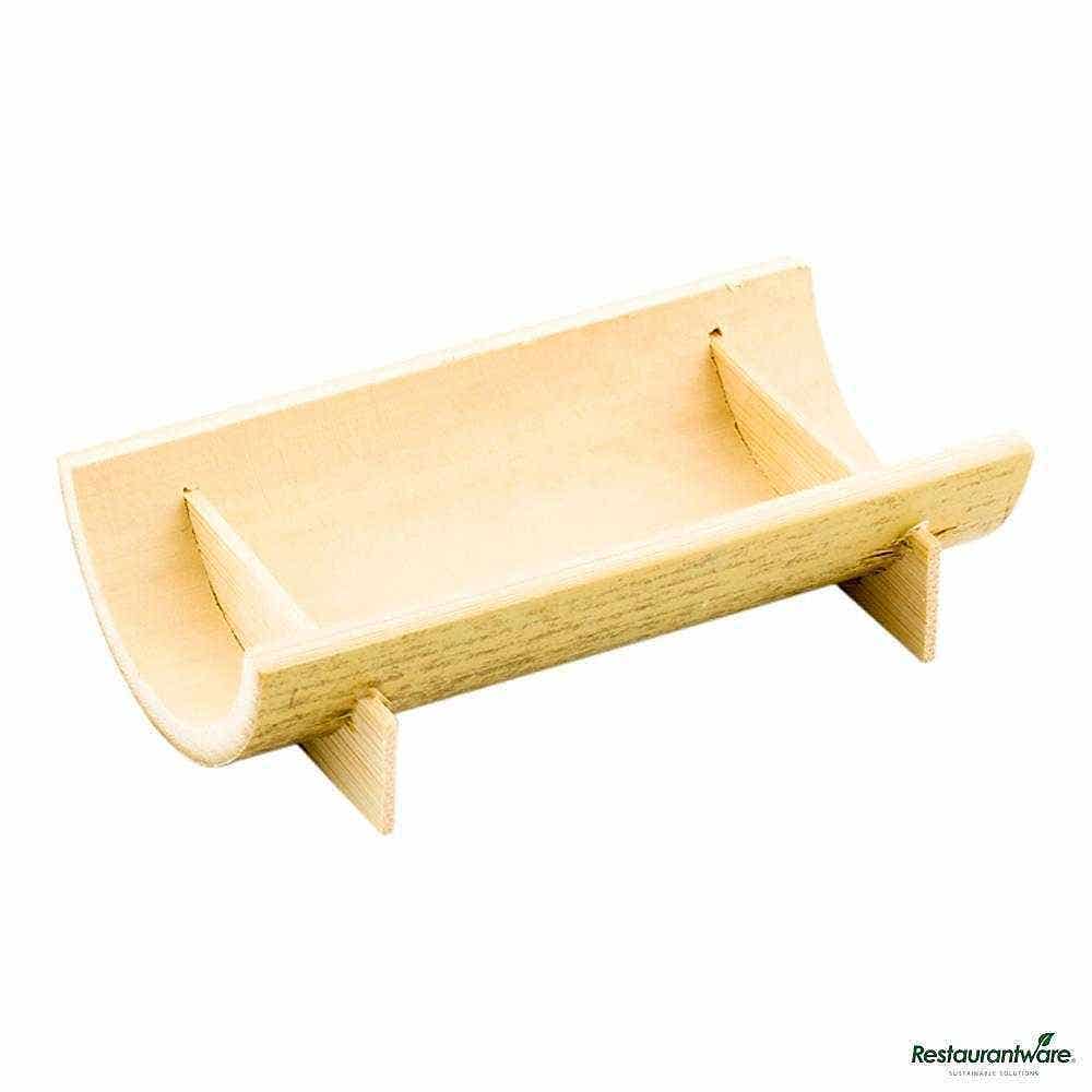 Wholesale Restaurantware Rectangle Natural Bamboo Small Canoe 100 ct- Bulk