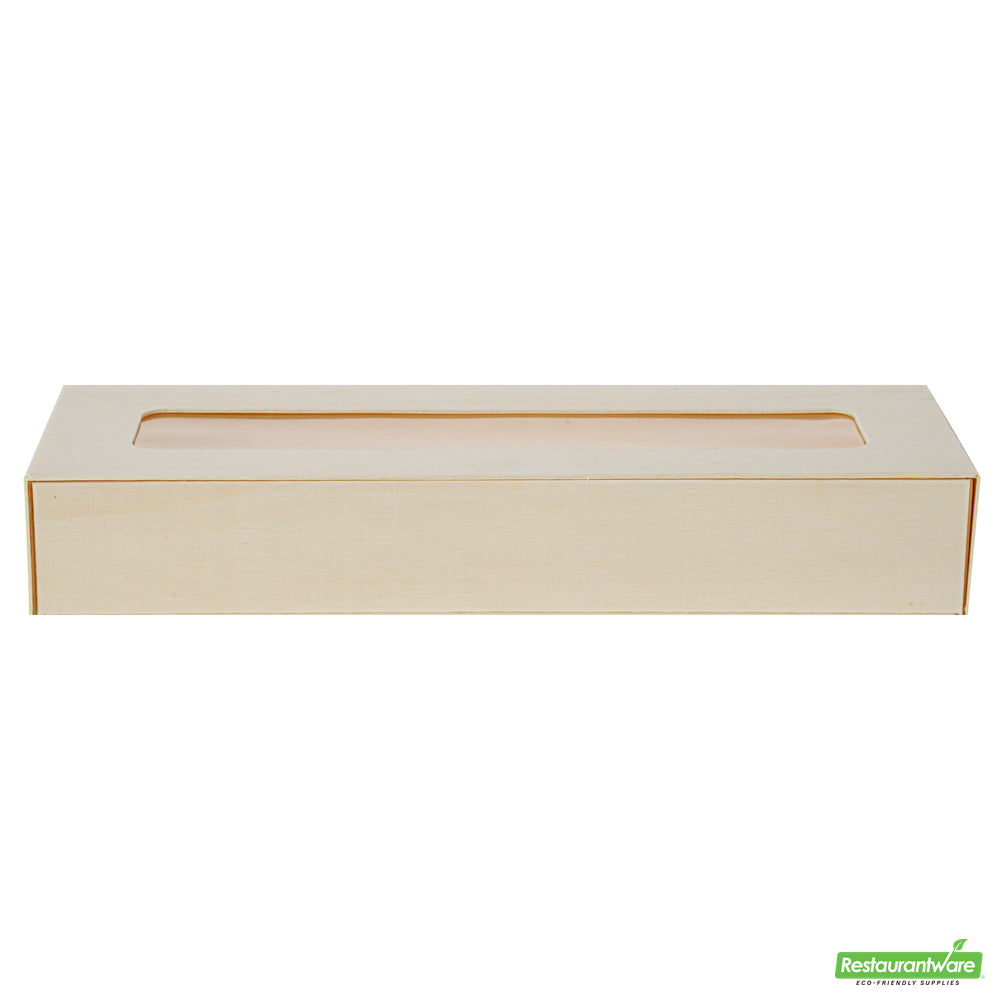 Wholesale Restaurantware Taipei 9 Oz Rectangle Poplar Container - with Window Flap Lid- Bulk