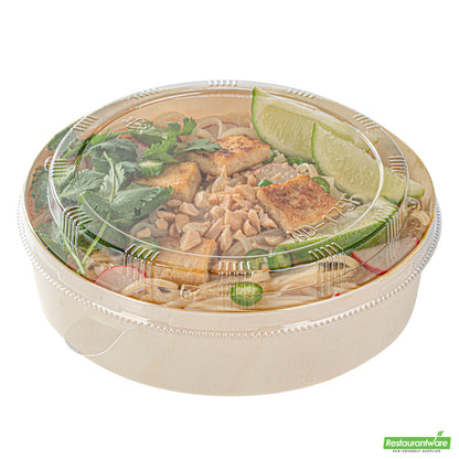 Wholesale Restaurantware Plastic Lid - Fits Poplar Large Container - 6.3" X 6.8" X 0.8"- Bulk