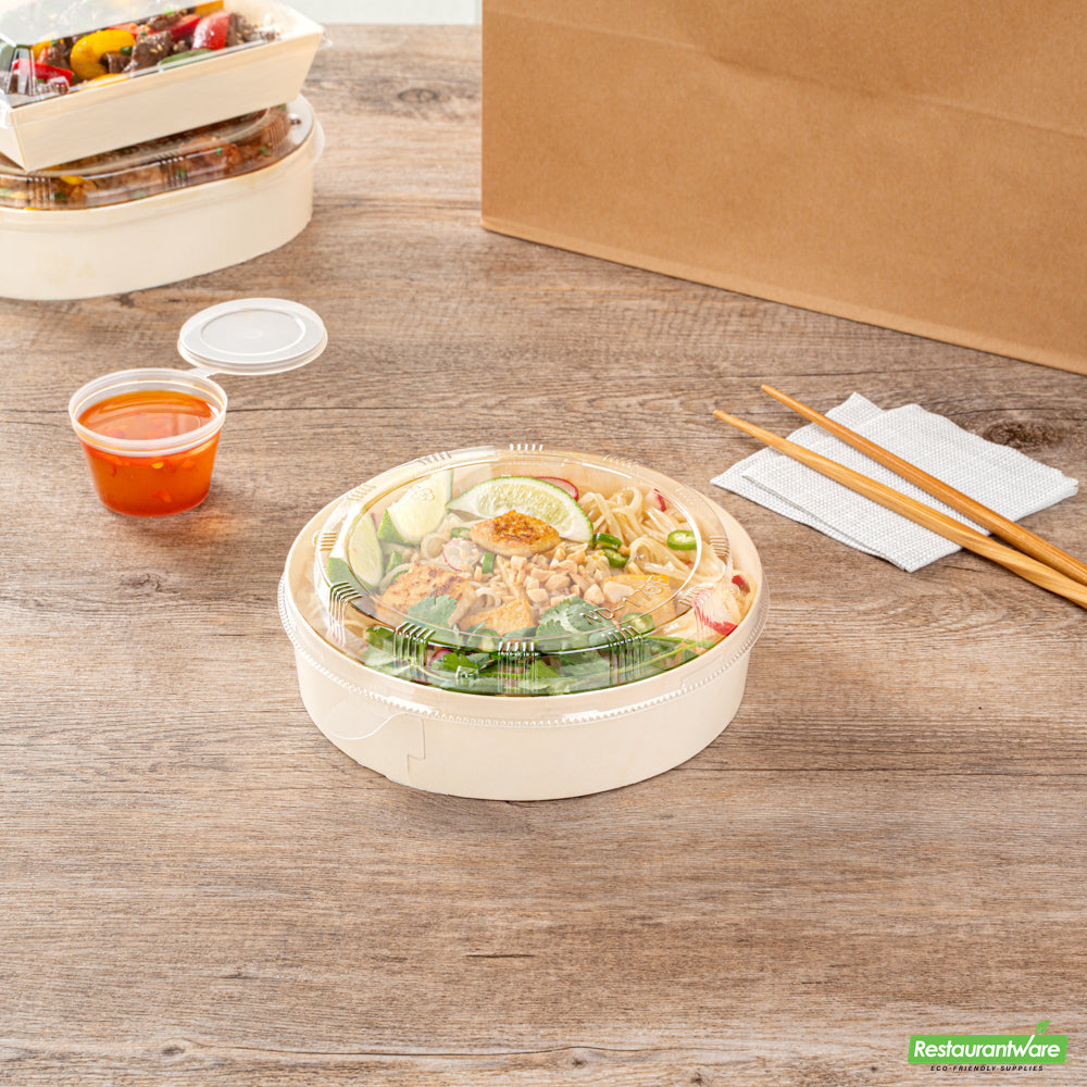 Wholesale Restaurantware Plastic Lid - Fits Poplar Large Container - 6.3" X 6.8" X 0.8"- Bulk