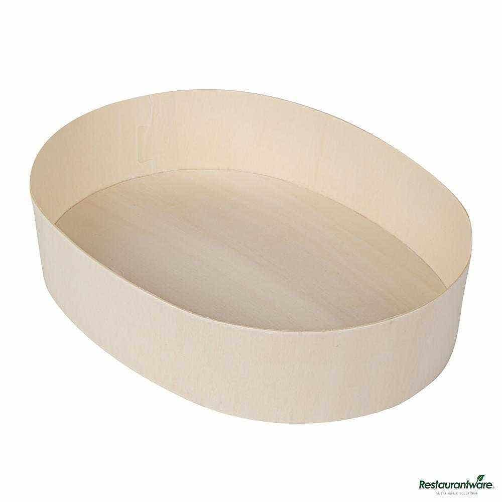 Wholesale Restaurantware Taipei 38 Oz Oval Poplar Container 100 ct- Bulk