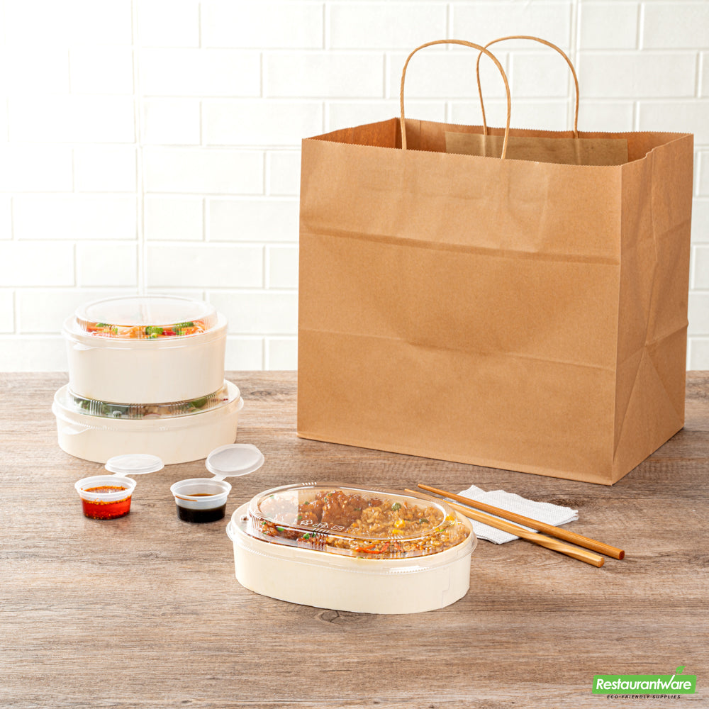Wholesale Restaurantware Taipei Clear Plastic Lid - Fits Oval Poplar Container- Bulk