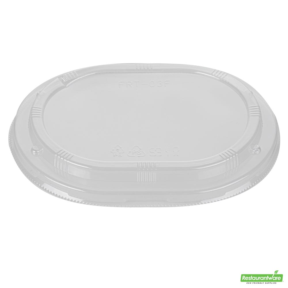 Wholesale Restaurantware Taipei Clear Plastic Lid - Fits Oval Poplar Container- Bulk