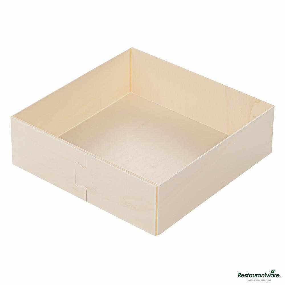 Wholesale Restaurantware Taipei 17 Oz Square Poplar Straight Container 100 ct- Bulk