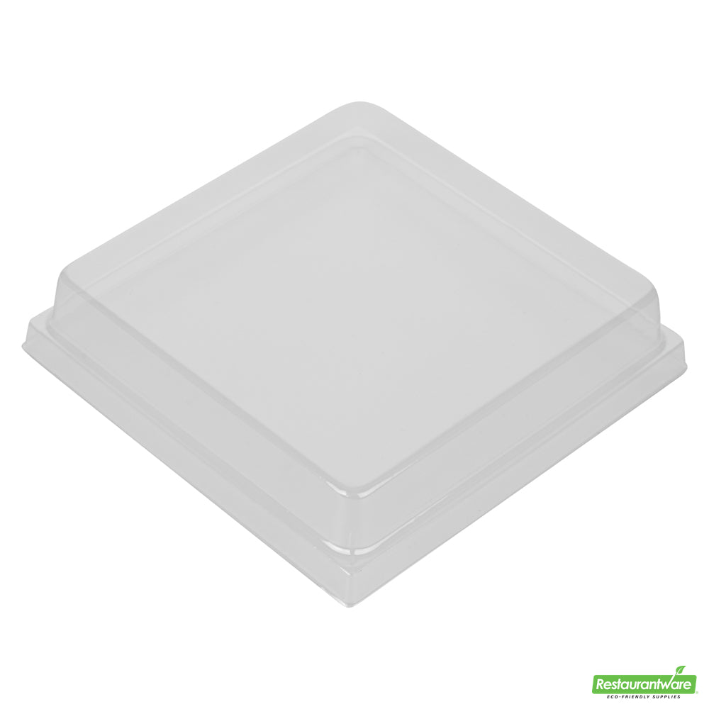 Wholesale Restaurantware Taipei Clear Plastic Lid - Fits Square Poplar Straight Container- Bulk