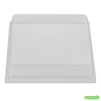 Wholesale Restaurantware Taipei Clear Plastic Lid - Fits Square Poplar Straight Container- Bulk