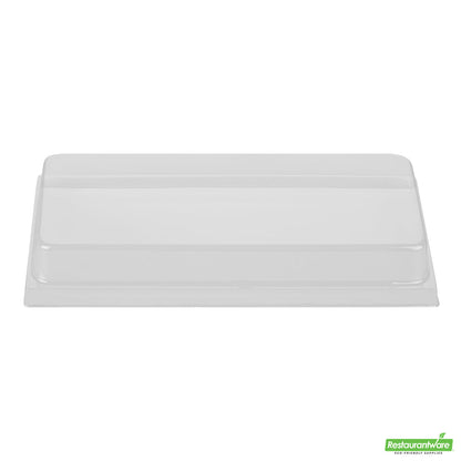 Wholesale Restaurantware Taipei Clear Plastic Lid - Fits Rectangle Poplar Long Straight Container- Bulk