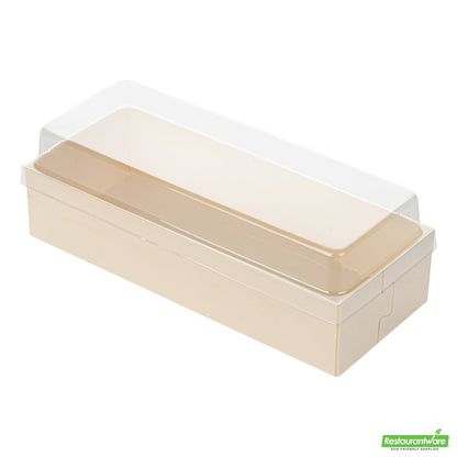 Wholesale Restaurantware Taipei Clear Plastic Lid - Fits Rectangle Poplar Long Straight Container- Bulk