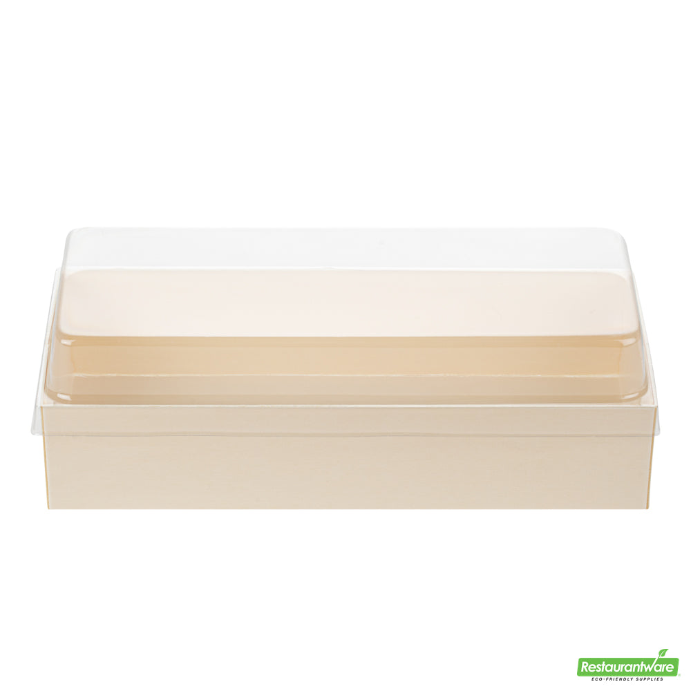 Wholesale Restaurantware Taipei Clear Plastic Lid - Fits Rectangle Poplar Long Straight Container- Bulk
