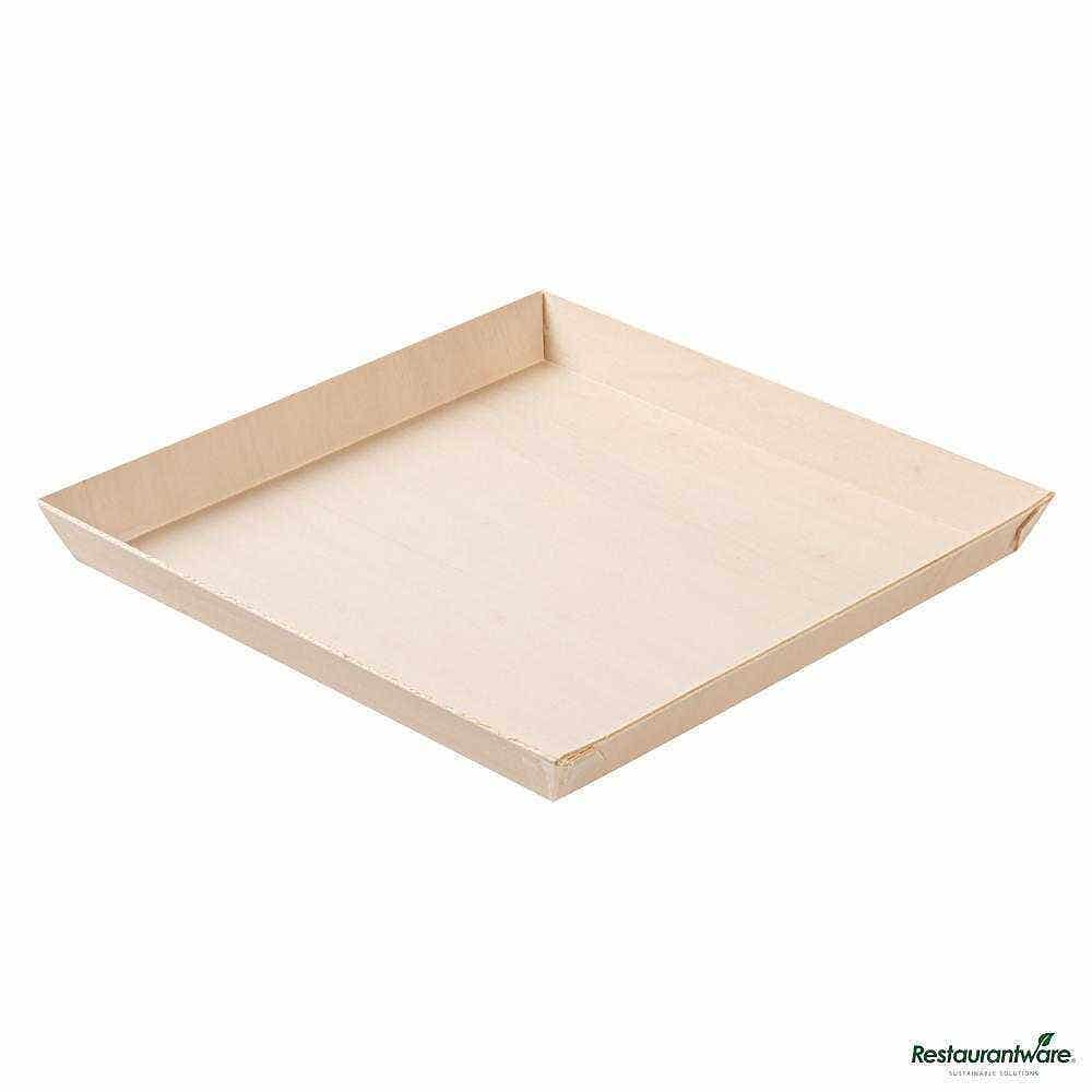 Wholesale Restaurantware Taipei Square Poplar Plate 25 ct- Bulk