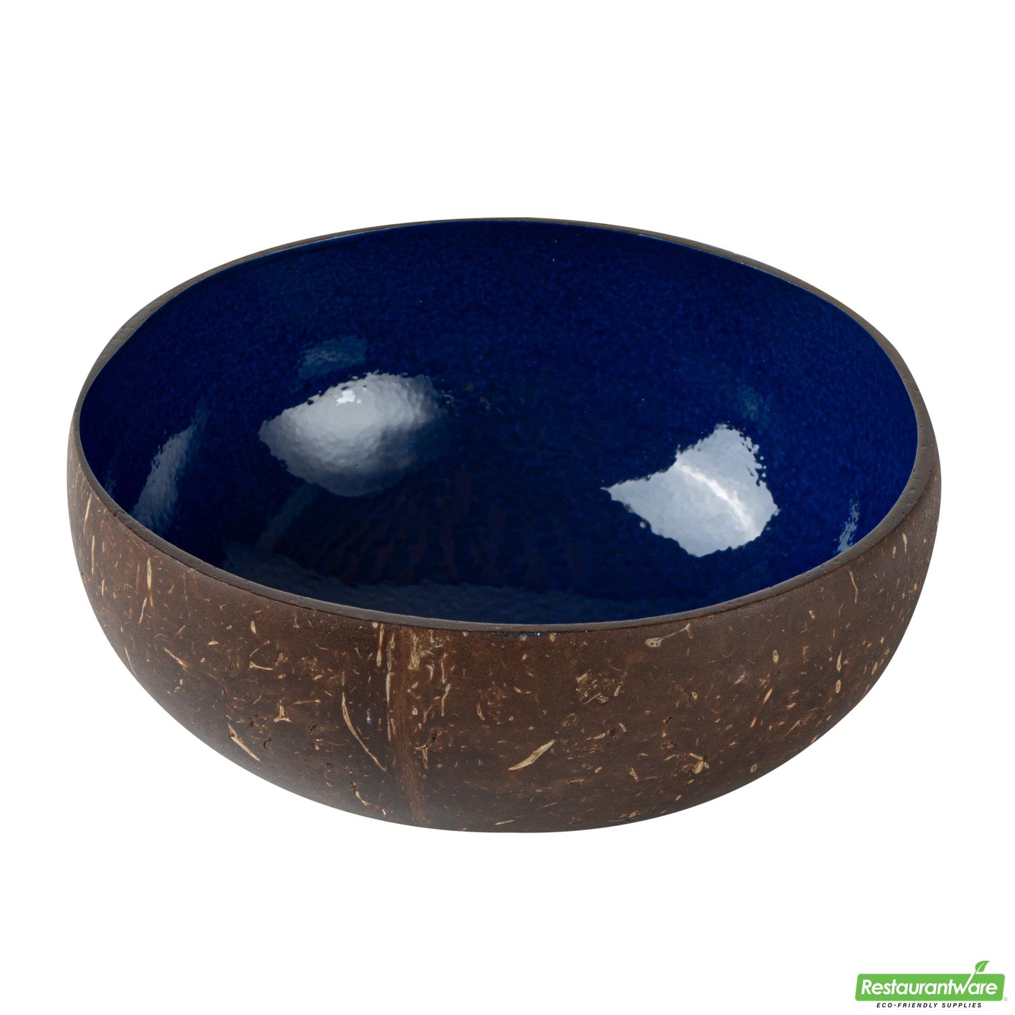Wholesale Restaurantware Coco Casa 16 oz Metallic Blue Handmade Coconut Bowl- Bulk