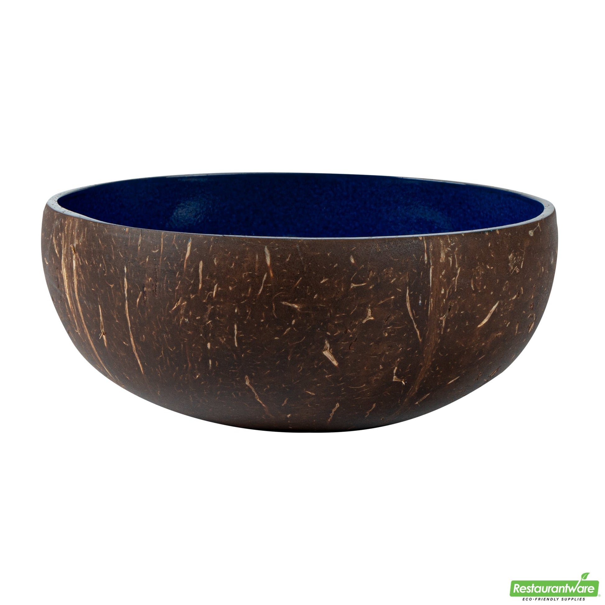 Wholesale Restaurantware Coco Casa 16 oz Metallic Blue Handmade Coconut Bowl- Bulk