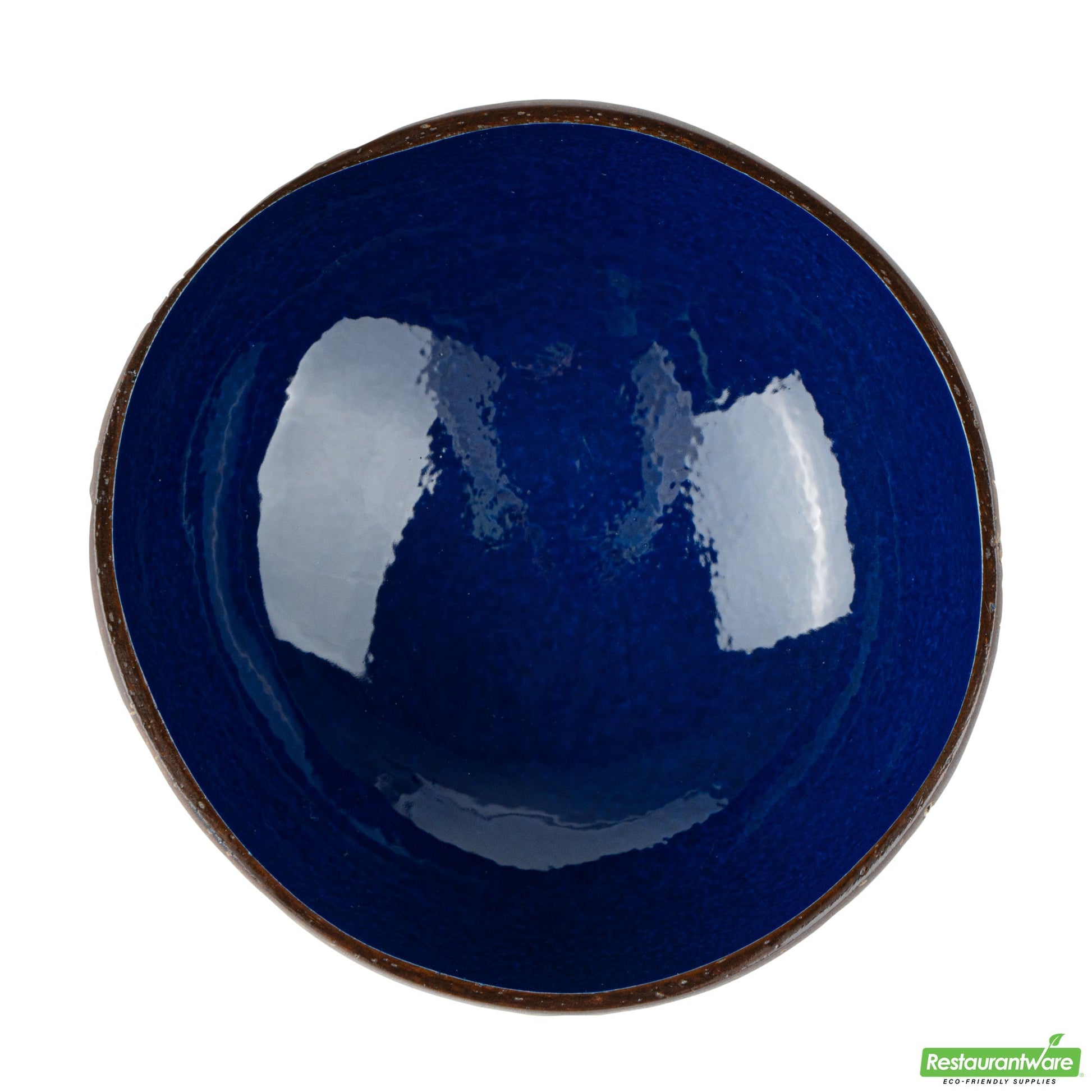 Wholesale Restaurantware Coco Casa 16 oz Metallic Blue Handmade Coconut Bowl- Bulk