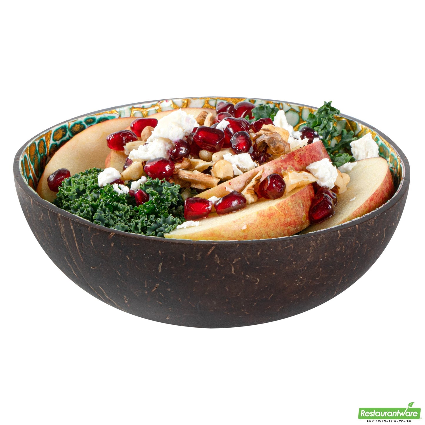 Wholesale Restaurantware Coco Casa 16 oz Green Coconut Handmade Eggshell Coconut Bowl- Bulk