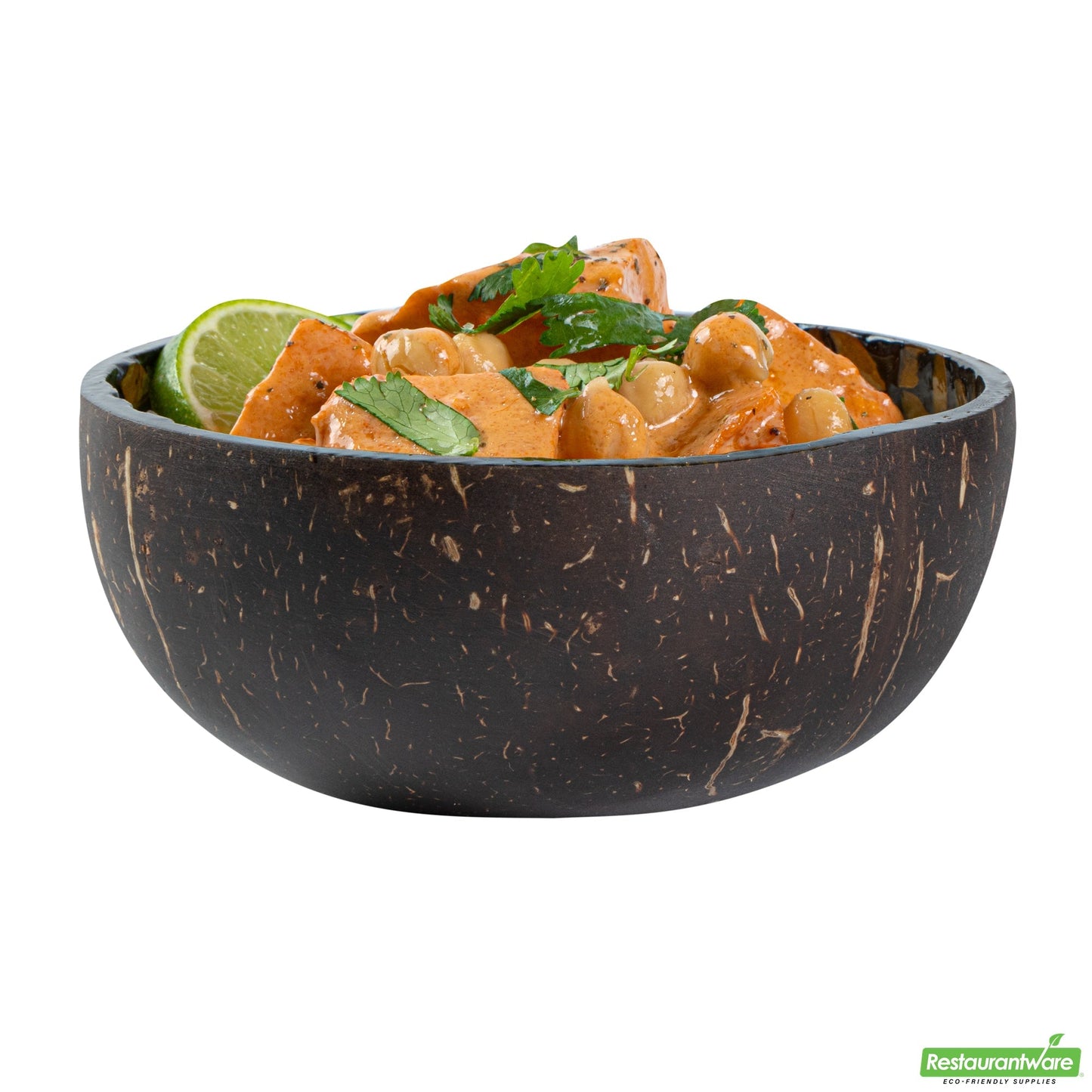 Wholesale Restaurantware Coco Casa 16 oz Yellow Handmade Flower Coconut Bowl- Bulk