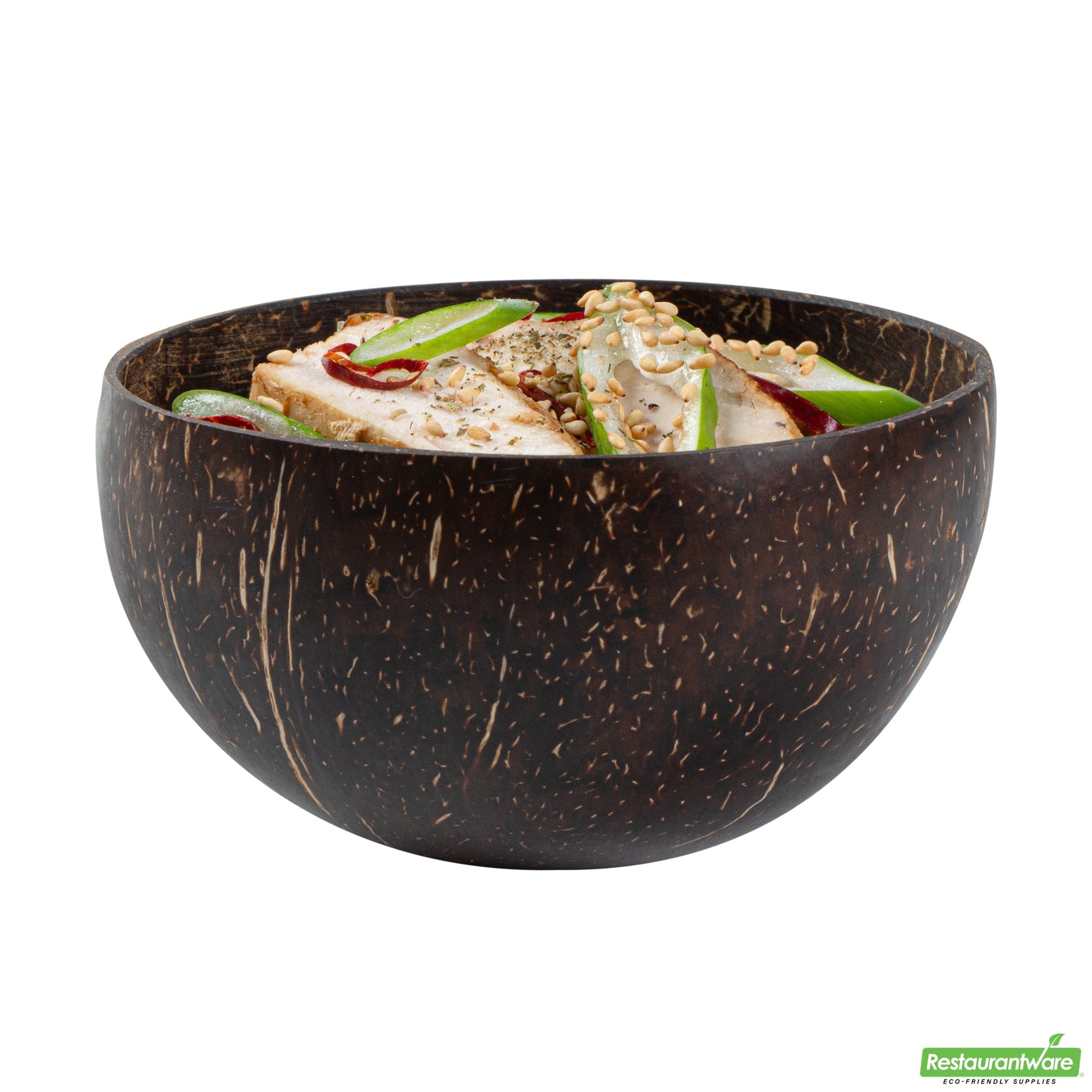 Wholesale Restaurantware Coco Casa 10 oz Handmade Coconut Bowl - Polished- Bulk
