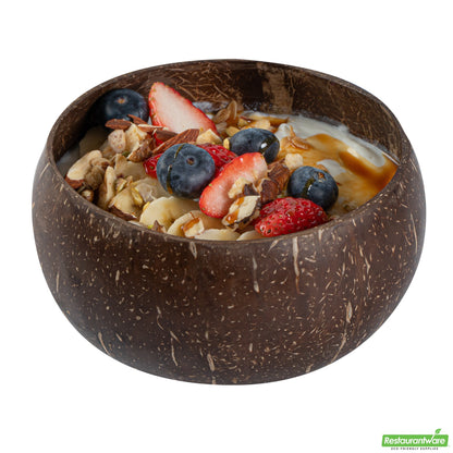 Wholesale Restaurantware 21 Oz Handmade Coconut Bowl - 5.9" X 5.9" X 2.8"- Bulk