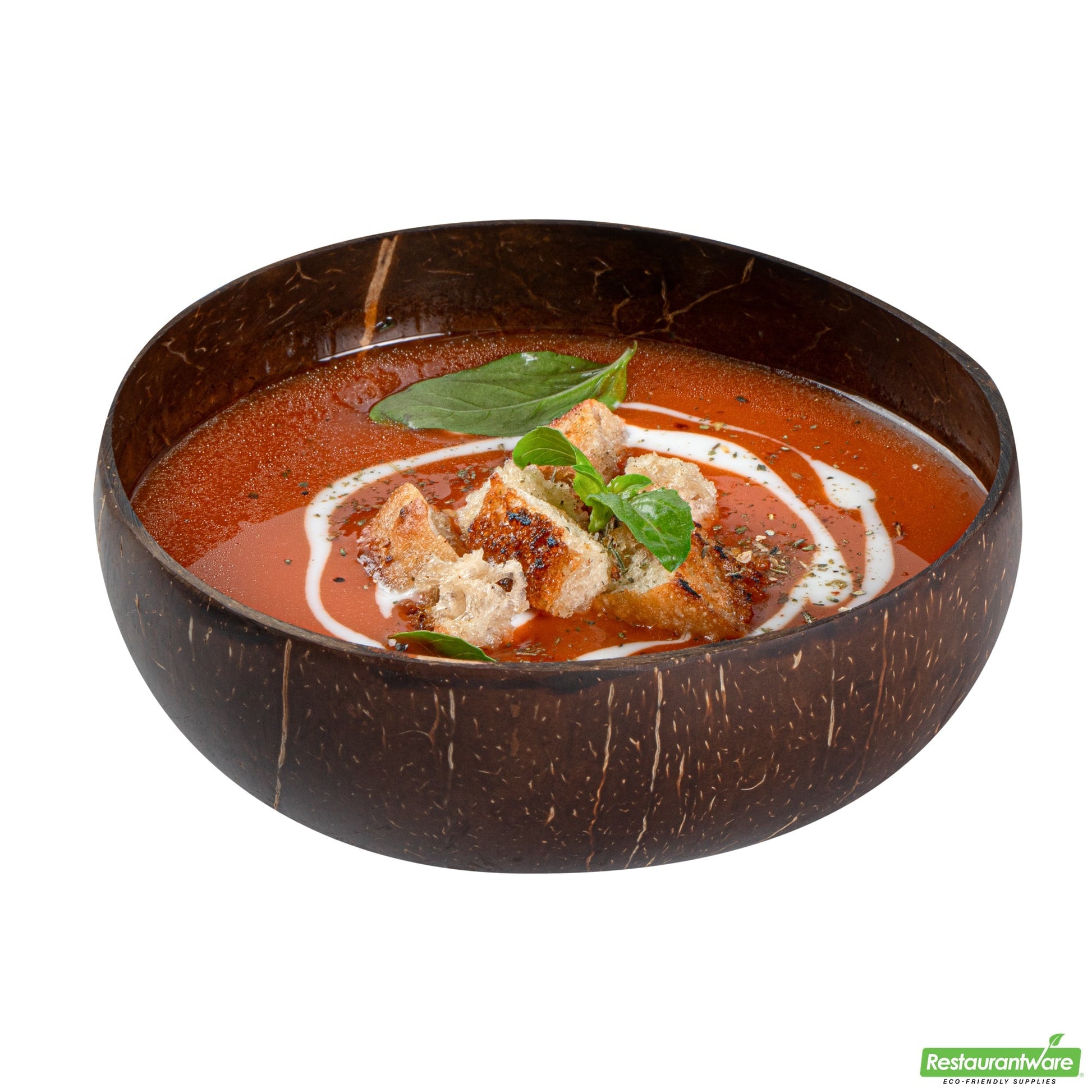 Wholesale Restaurantware Coco Casa 16 oz Handmade Coconut Bowl - Polished- Bulk