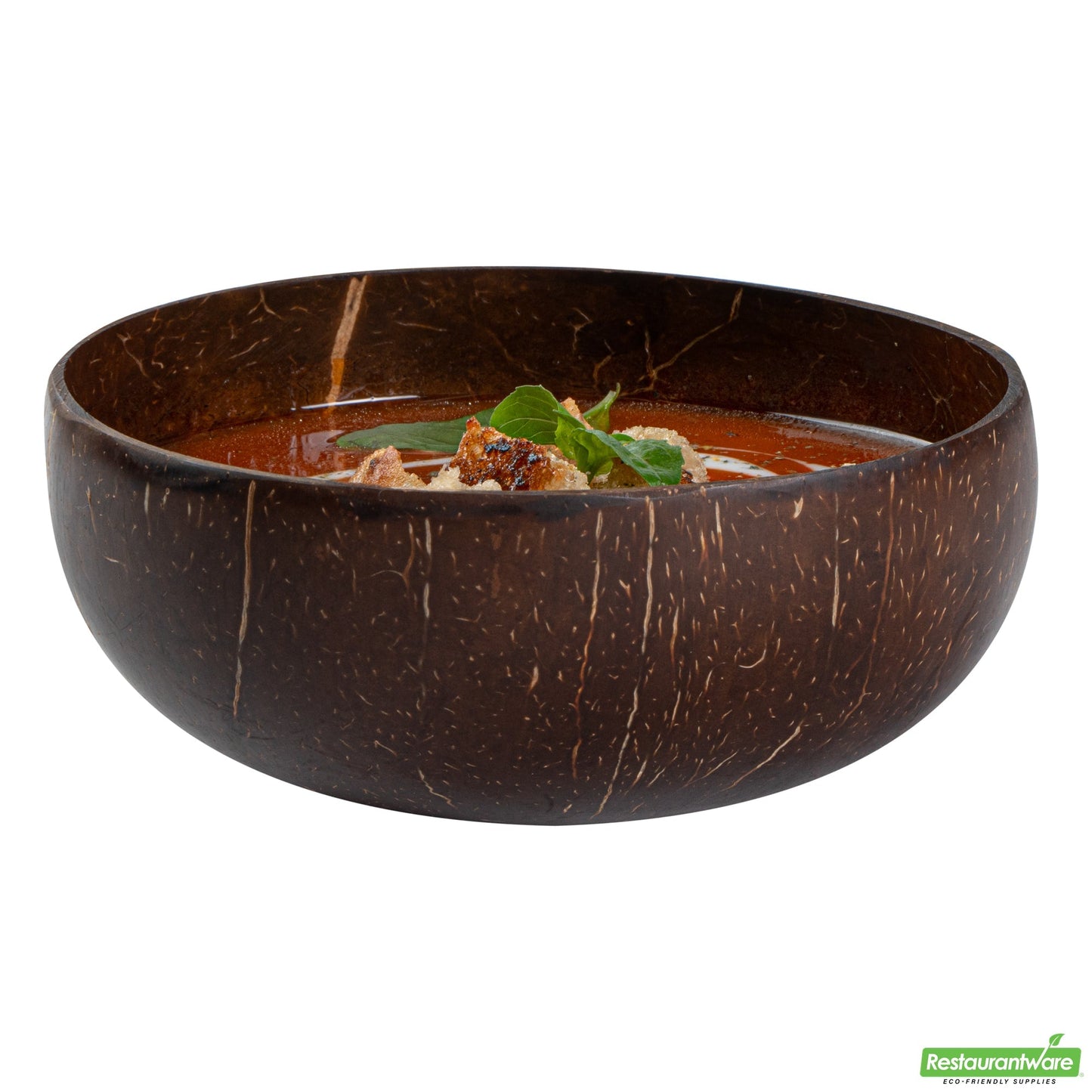 Wholesale Restaurantware Coco Casa 16 oz Handmade Coconut Bowl - Polished- Bulk