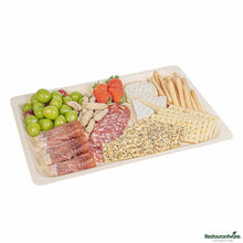 Wholesale Restaurantware Taipei Rectangle Natural Poplar Plate 50 ct- Bulk