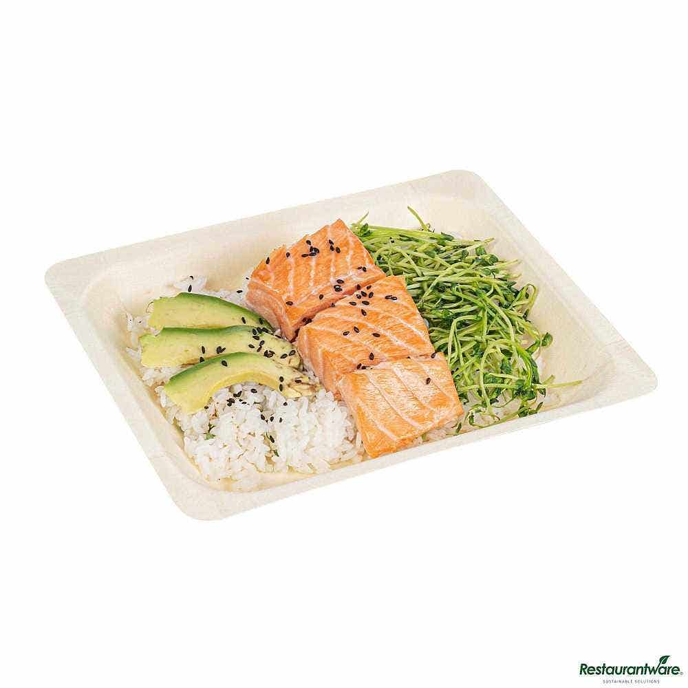 Wholesale Restaurantware Taipei Rectangle Natural Poplar Plate 50 ct- Bulk