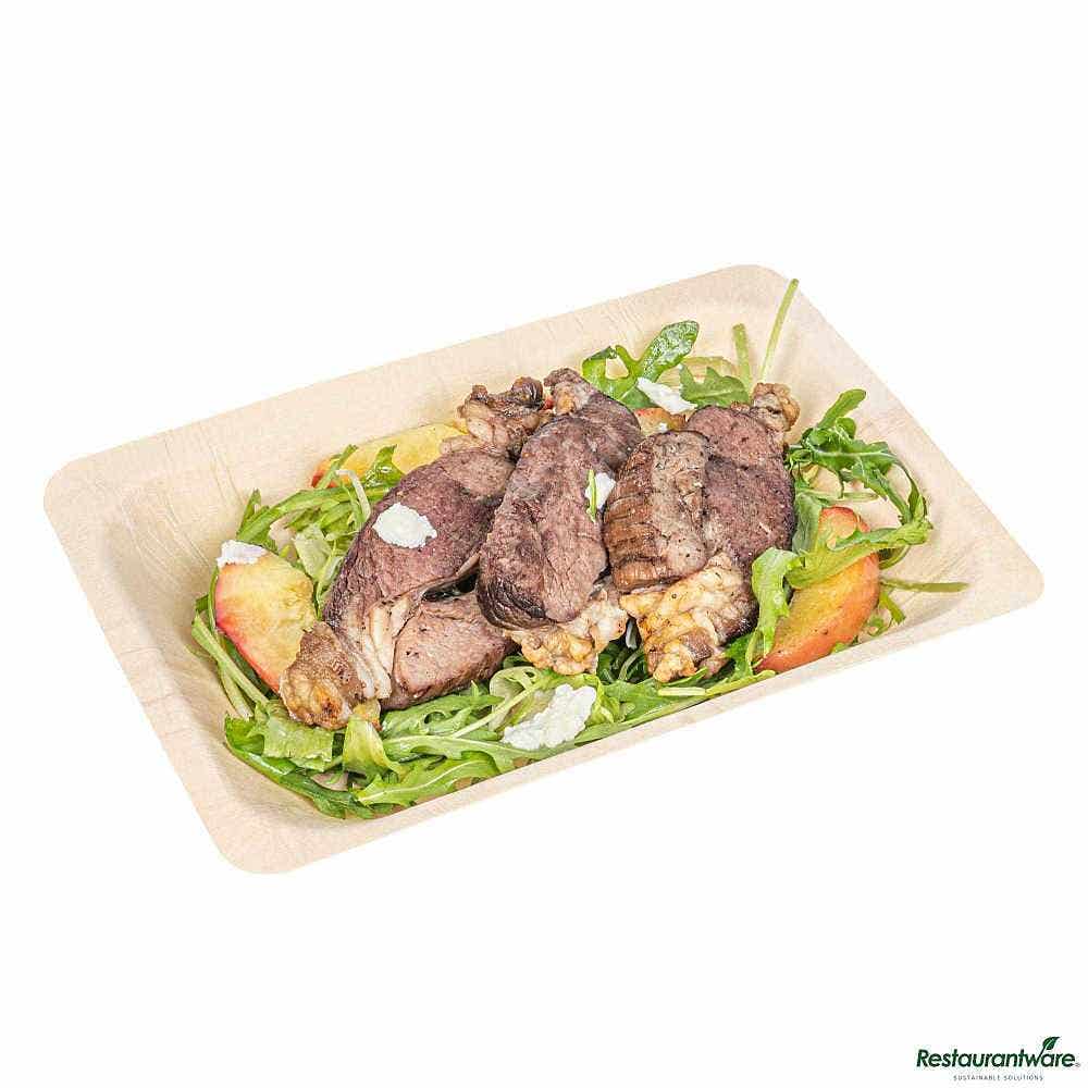 Wholesale Restaurantware Taipei Rectangle Natural Poplar Plate 50 ct- Bulk