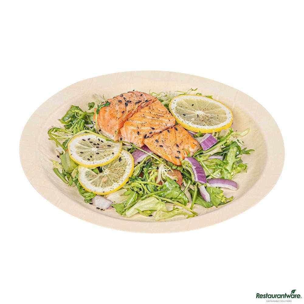 Wholesale Restaurantware Taipei Round Natural Poplar Plate 50 ct- Bulk