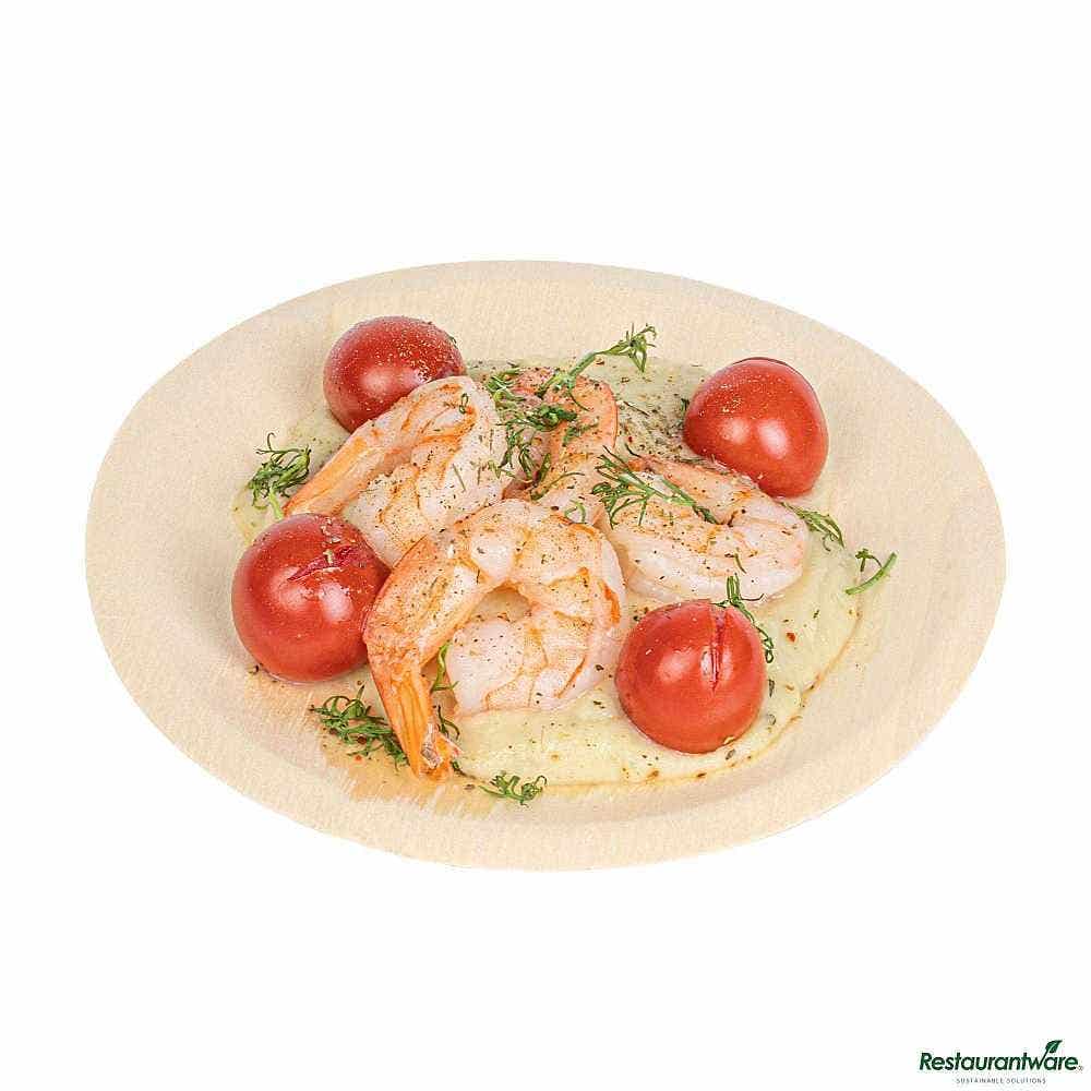 Wholesale Restaurantware Taipei Round Natural Poplar Plate 50 ct- Bulk