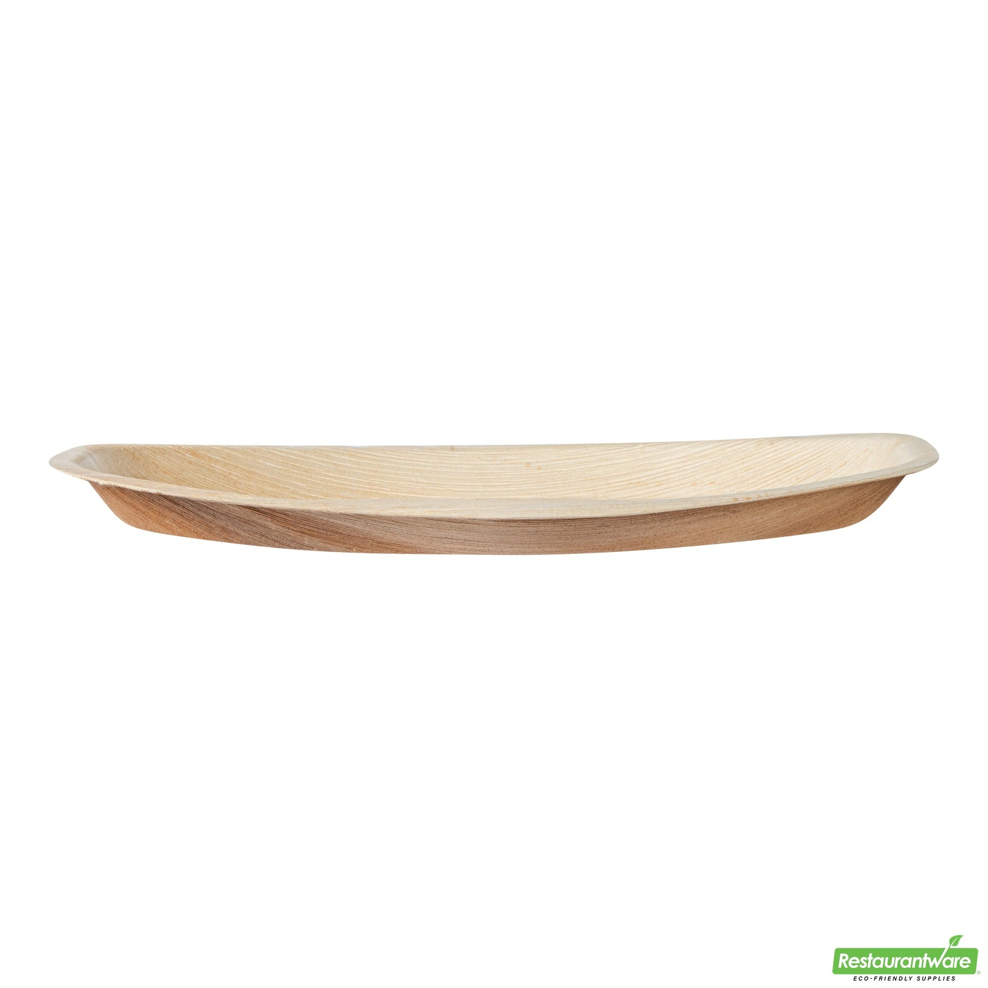 Wholesale Restaurantware Indo Oval Natural Palm Leaf Tray - 15 X 10 X 1 - 100 Count Box- Bulk