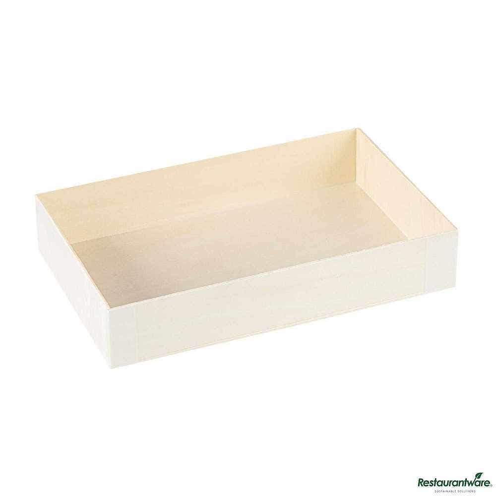 Wholesale Restaurantware Taipei 31 Oz Rectangle Natural Poplar Bento Box 10 ct- Bulk
