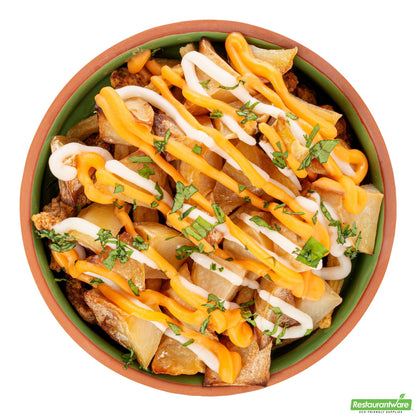 Wholesale Restaurantware 15 Oz Terracotta Cazuela Bowl - Green Glazed Interior, Oven-Safe- Bulk