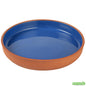 Wholesale Restaurantware 34 Oz Terracotta Cazuela Bowl - Blue Glazed Interior, Oven-Safe- Bulk